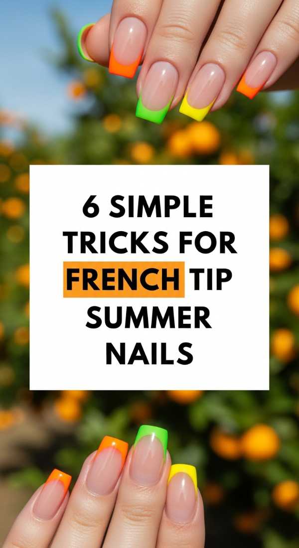6 Simple Tricks For French Tip Summer Nails 69ecefd03ecc6