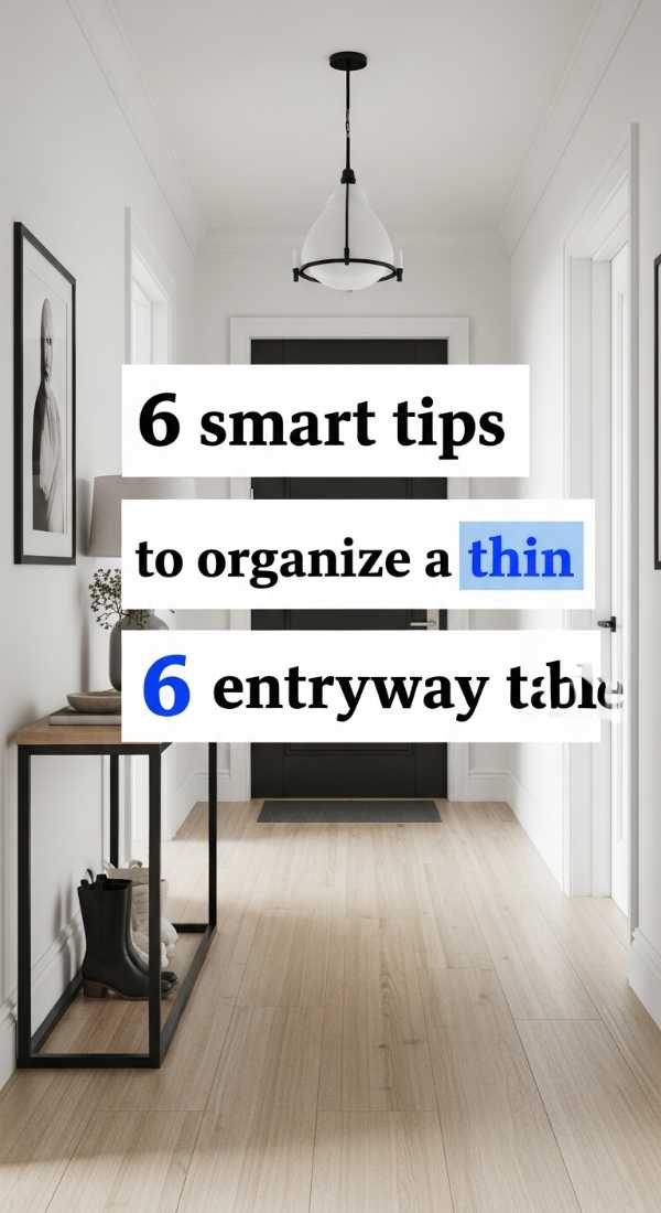 6 Smart Tips To Organize A Thin Entryway Table 69e9b110c7bdd