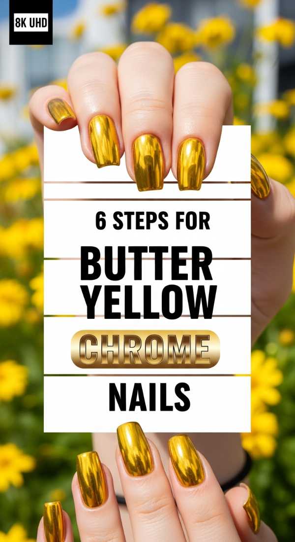 6 Steps For Butter Yellow Chrome Nails 69ecefbba64c8