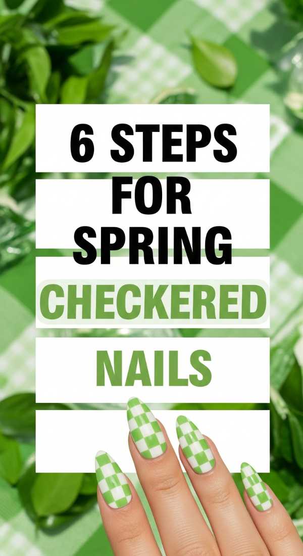 6 Steps For Spring Checkered Nails 69e3c1d25a42e