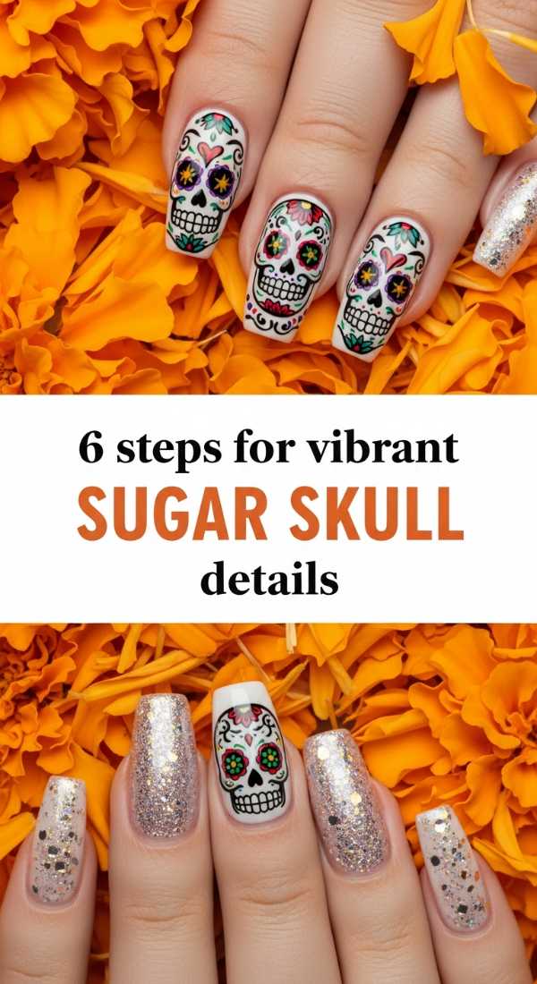 6 Steps For Vibrant Sugar Skull Details 69ed0ab475c15