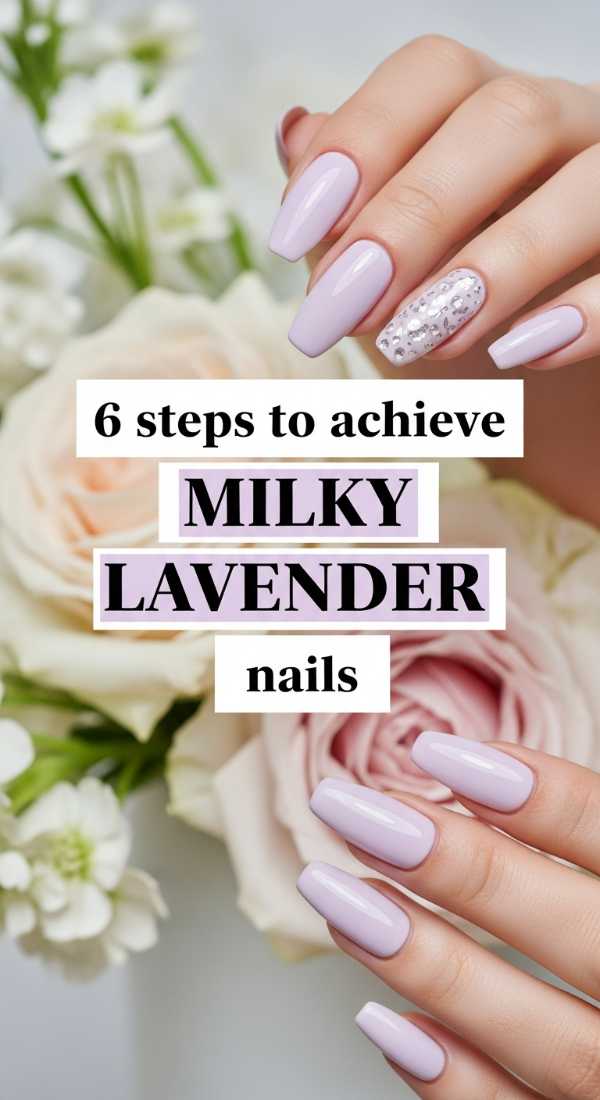 6 Steps To Achieve Milky Lavender Nails 69f2f7f3c877f