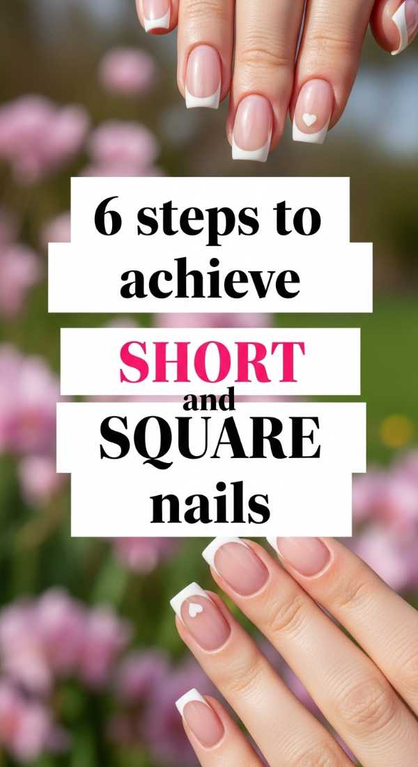 6 Steps To Achieve Short Square Nails 69ea68a14f261