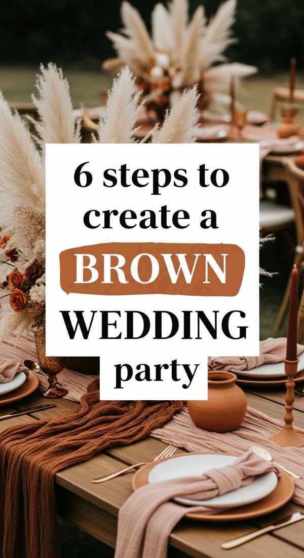6 Steps To Create A Brown Wedding Party 69e60f3f9df81