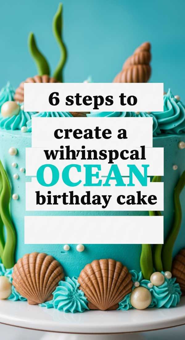 6 Steps To Create A Whimsical Ocean Birthday Cake 69ef46776b166