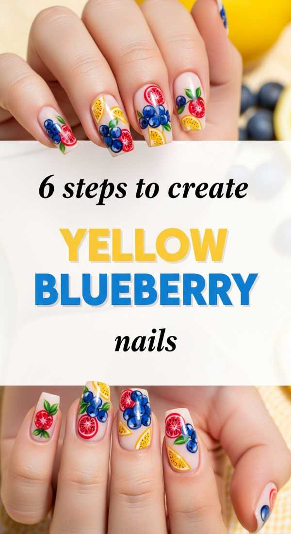 6 Steps To Create Yellow Blueberry Nails 69ea68a4ad5eb
