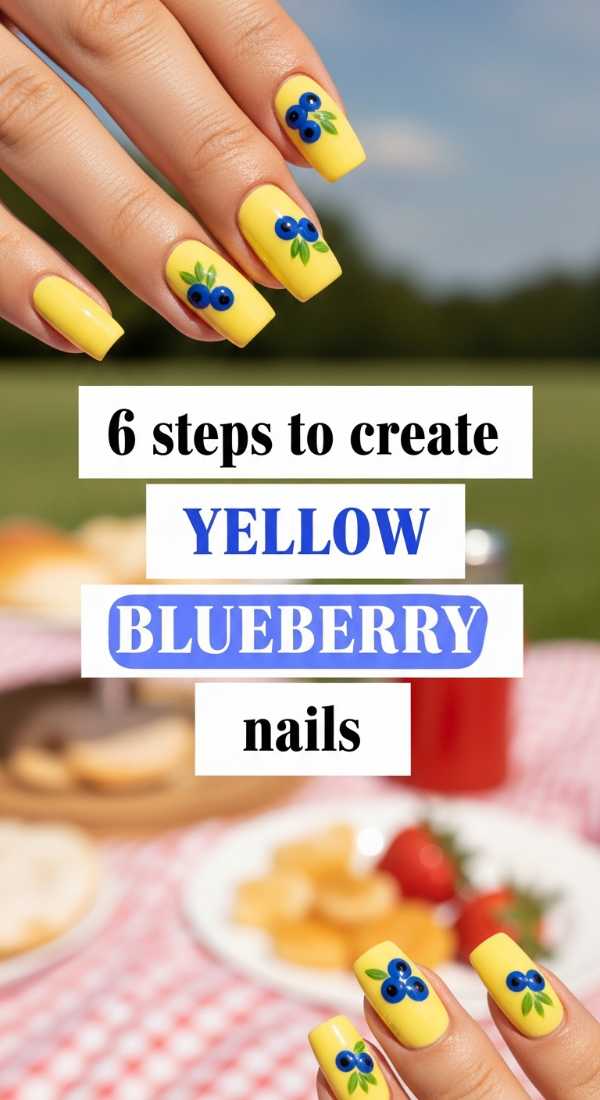 6 Steps To Create Yellow Blueberry Nails 69ea699324cc0