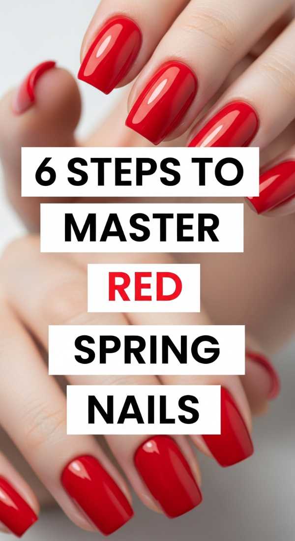 6 Steps To Master Red Spring Nails 69ed0bc7c7cf2