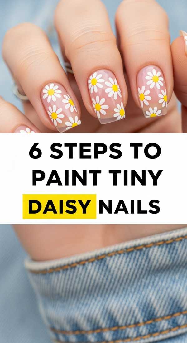 6 Steps To Paint Tiny Daisy Nails 69ed0aa04d395