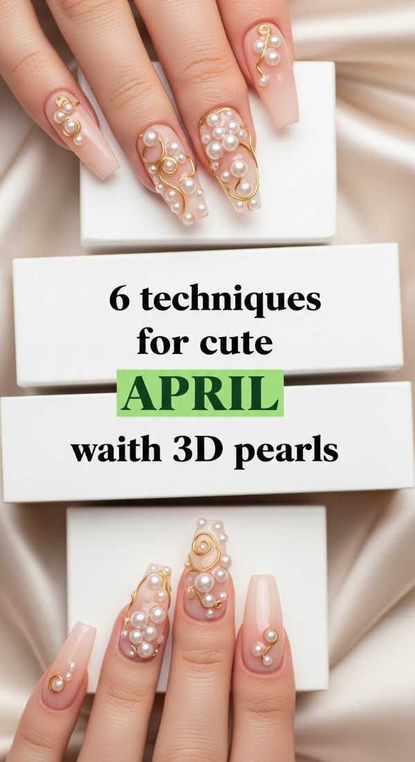 6 Techniques For Cute April Nails With 3d Pearls 69ef98c8996a7