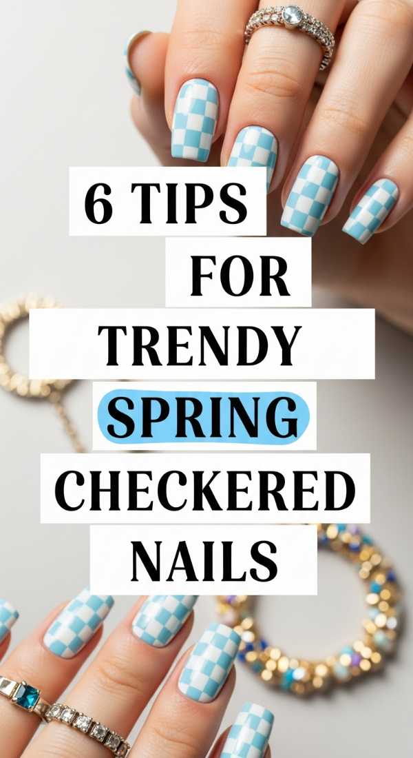 6 Tips For Trendy Spring Checkered Nails 69efaf7e4bea9