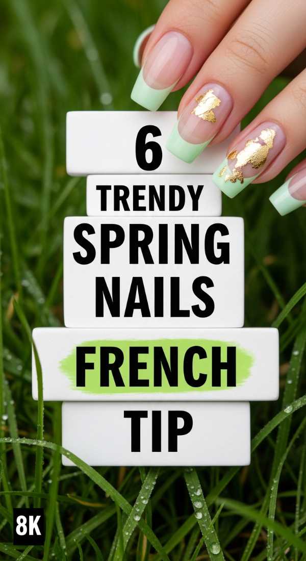 6 Trendy Spring Nails French Tip 69df1d4e321b9