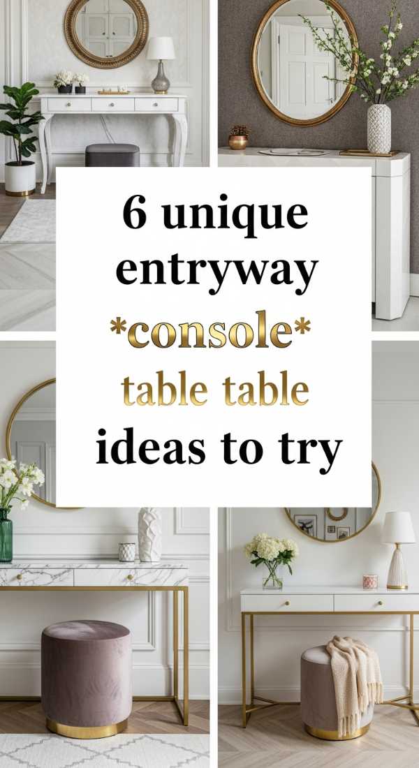6 Unique Entryway Console Table Ideas To Try 69f1b1de02665
