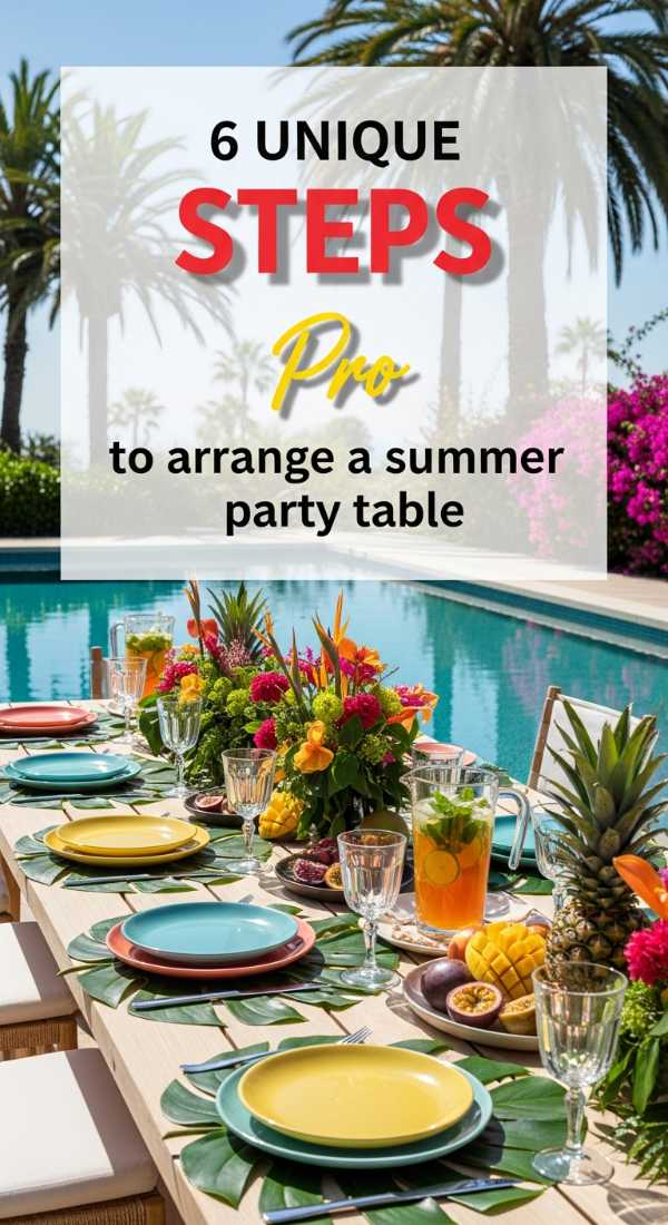 6 Unique Steps To Arrange A Summer Party Table 69ee4b589cbfc