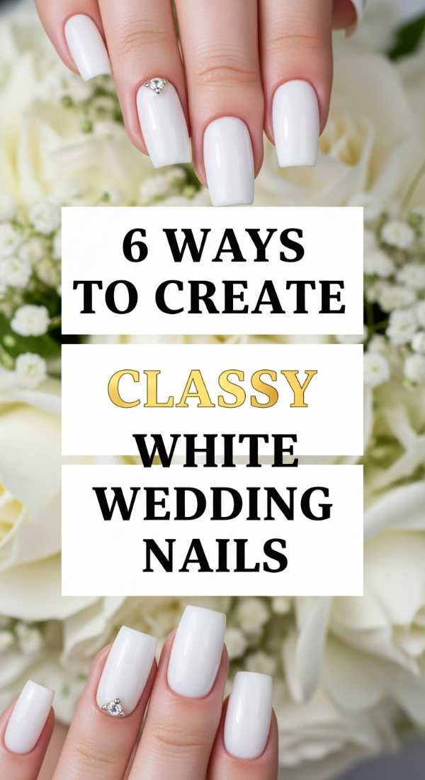 6 Ways To Create Classy White Wedding Nails 69ef98da28a36