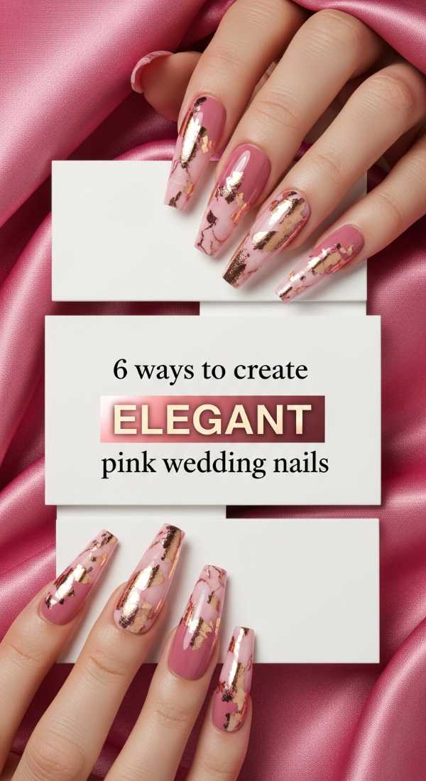 6 Ways To Create Elegant Pink Wedding Nails 69ef98e4f2fc7