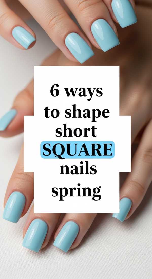 6 Ways To Shape Short Square Nails Spring 69efafa309eca