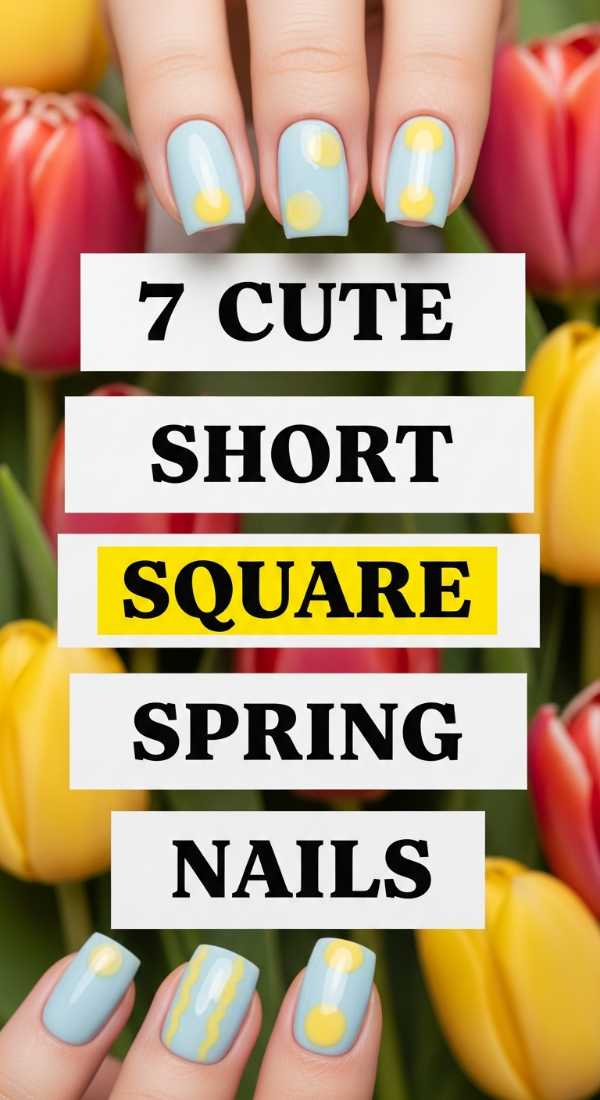 7 Cute Short Square Spring Nails 69df1d4dbe779