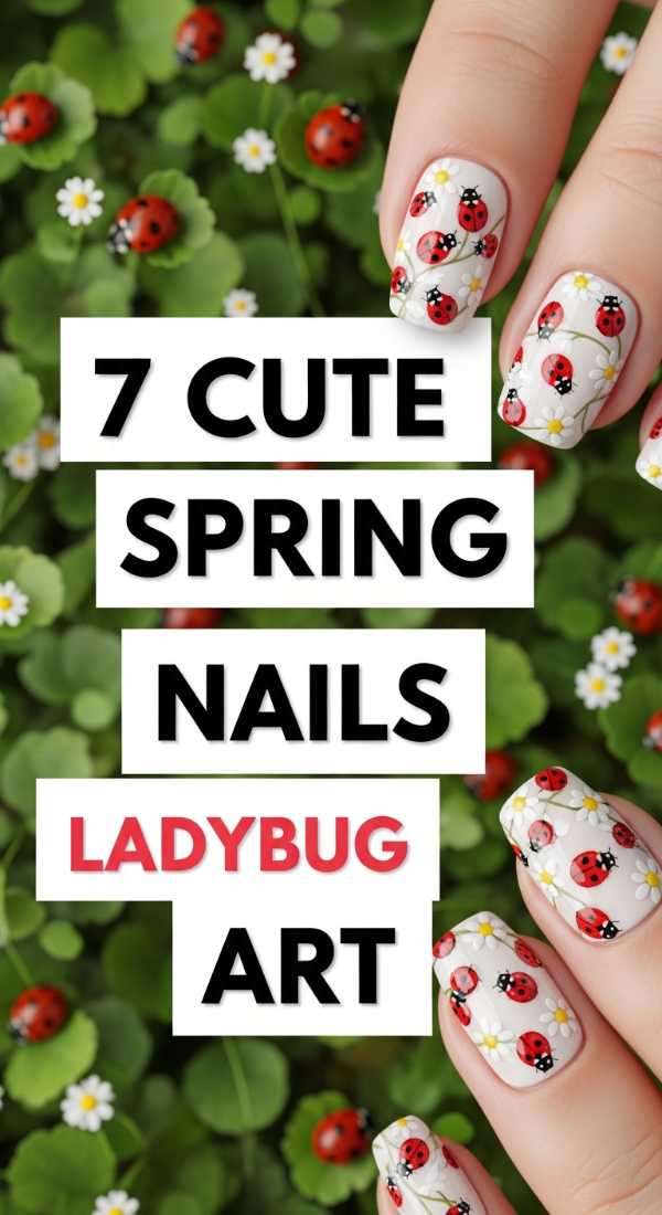 7 Cute Spring Nails Ladybug Art 69df1d4edeecf