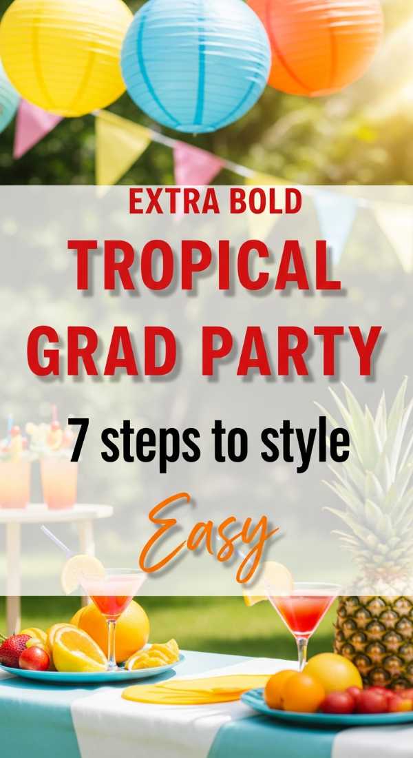 7 Easy Steps To Style A Tropical Grad Party 69e9f80203b64