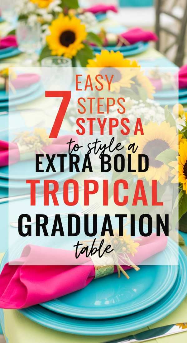 7 Easy Steps To Style A Tropical Graduation Table 69e9f7f7037ad