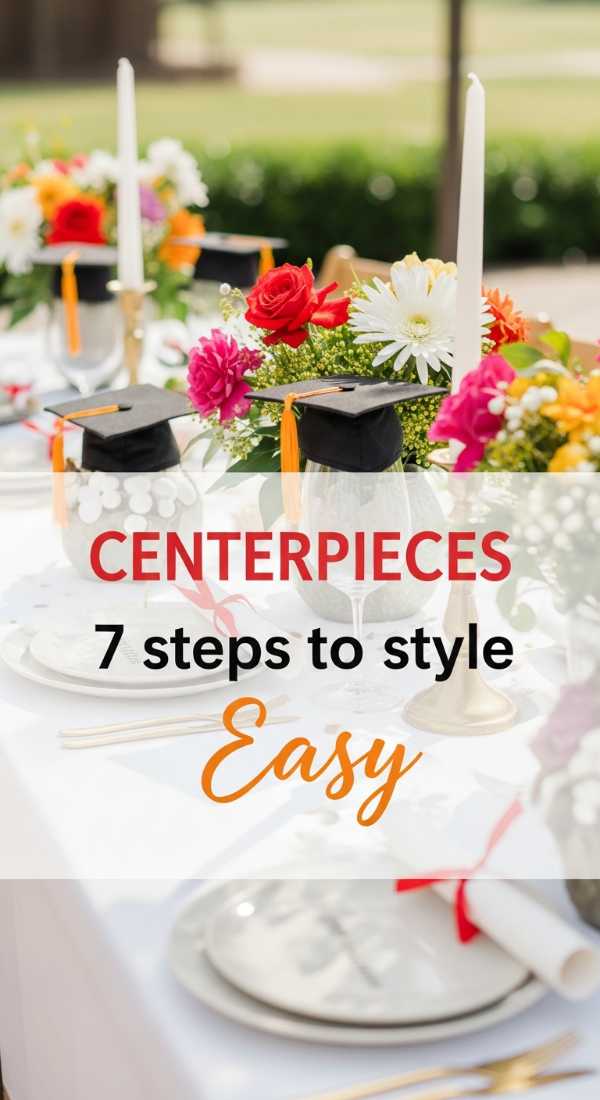 7 Easy Steps To Style Graduation Party Centerpieces 69eb9982d5b79