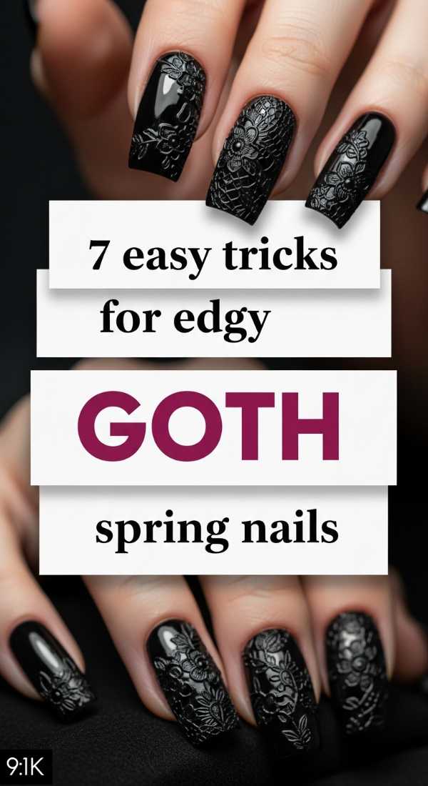 7 Easy Tricks For Edgy Goth Spring Nails 69ed0bbe35f8e