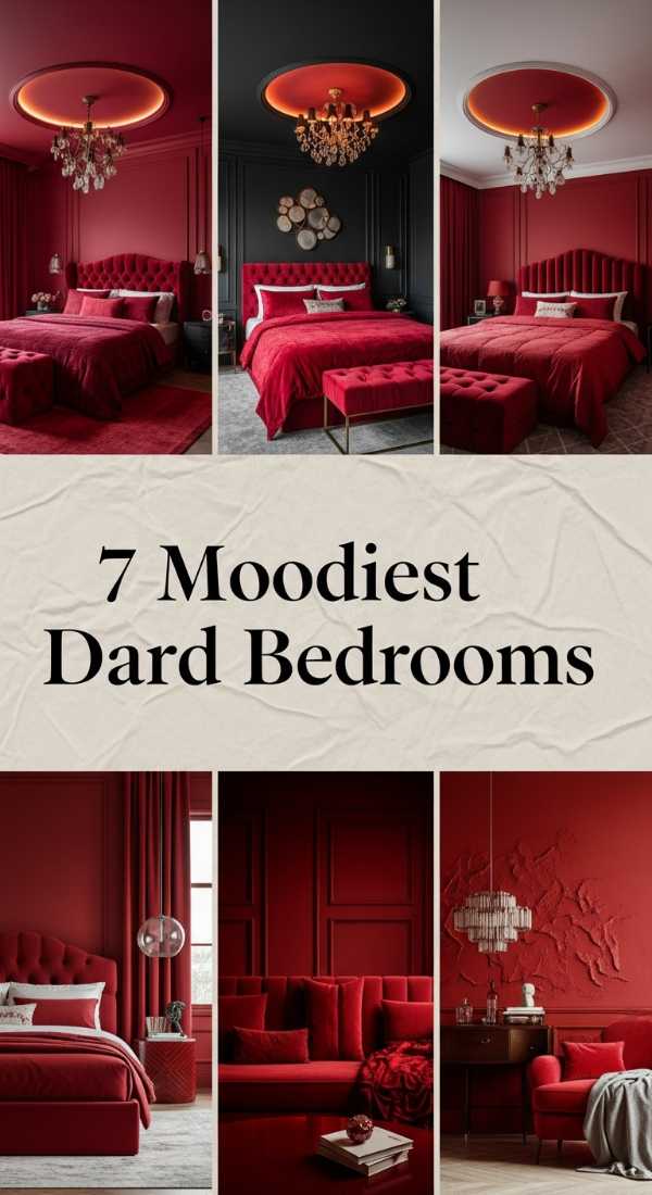 7 Moodiest Dark Red Bedrooms 69f26b422c774