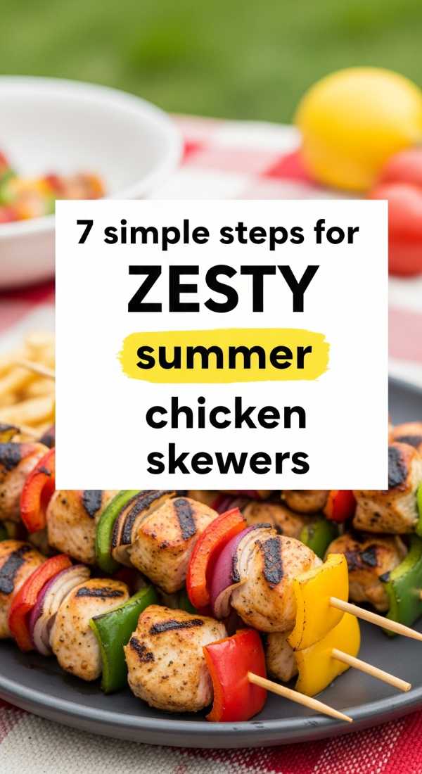 7 Simple Steps For Zesty Summer Chicken Skewers 69e20d34614e8