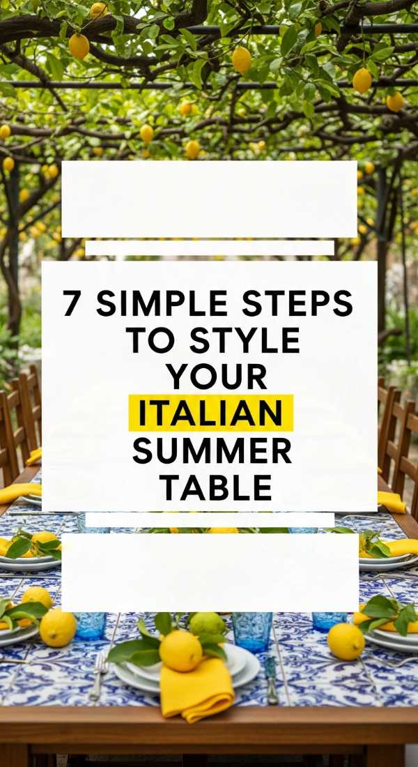 7 Simple Steps To Style Your Italian Summer Table 69eb960b6e731