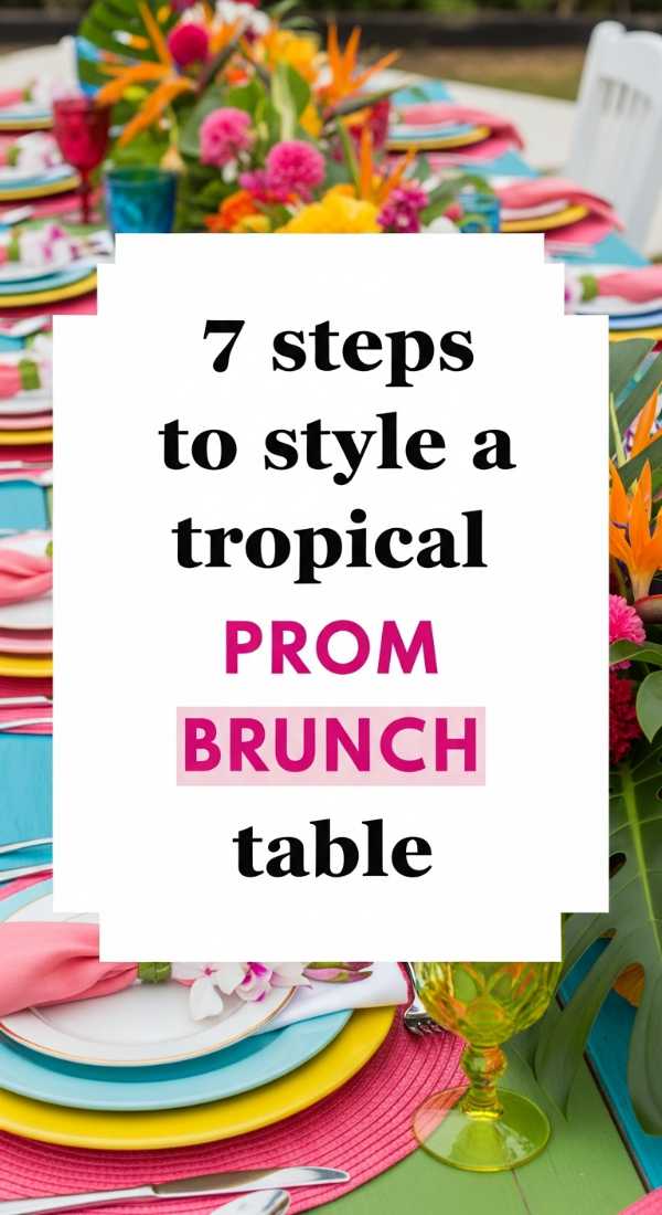 7 Steps To Style A Tropical Prom Brunch Table 69f0decbe5072