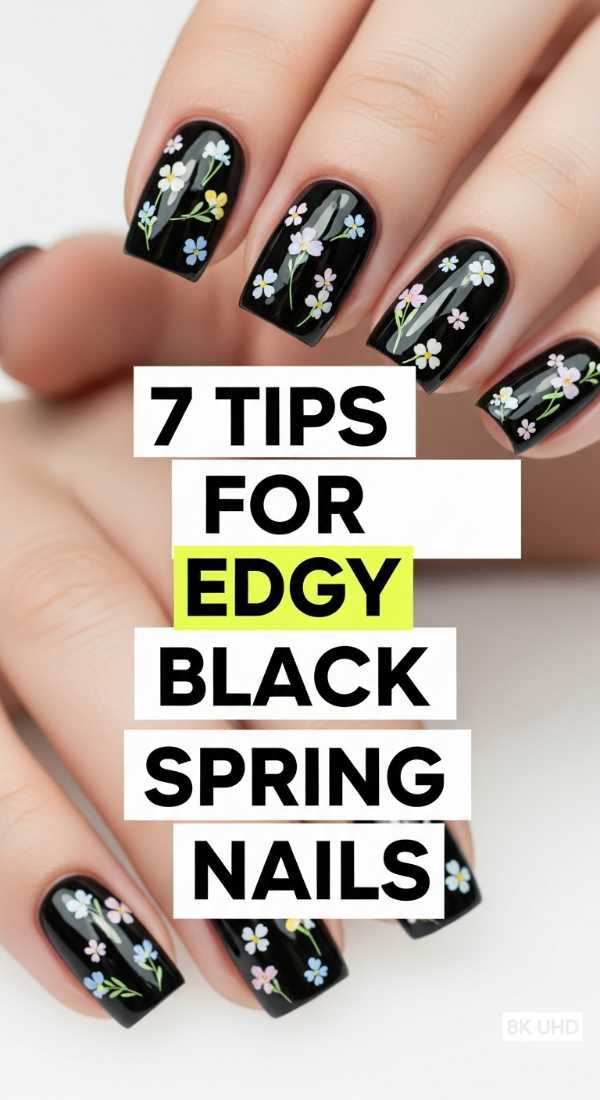 7 Tips For Edgy Black Spring Nails 69ed0bc92369f