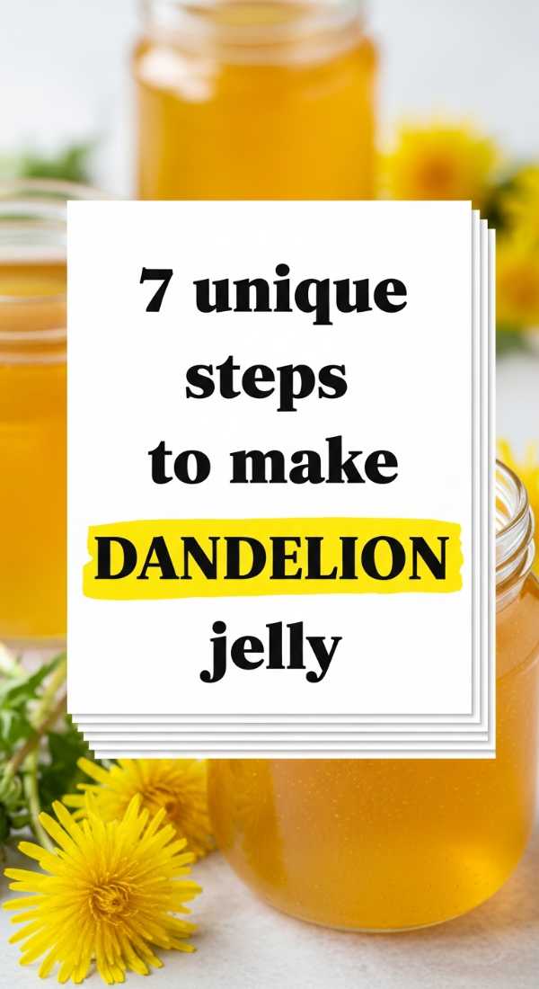 7 Unique Steps To Make Dandelion Jelly 69e9b6dc46967