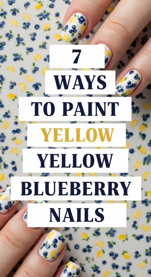 7 Ways To Paint Yellow Blueberry Nails 69efaf7cc2562
