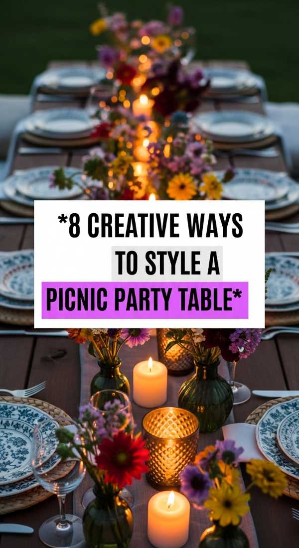 8 Creative Ways To Style A Picnic Party Table 69efae552b76a