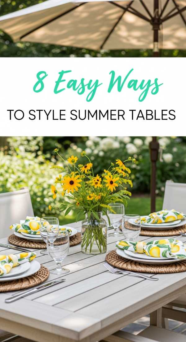 8 easy ways to style Summer table settings