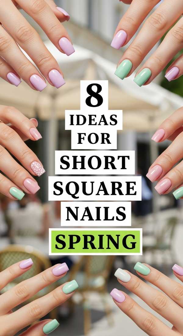 8 Ideas For Short Square Nails Spring 69ea68a79d852