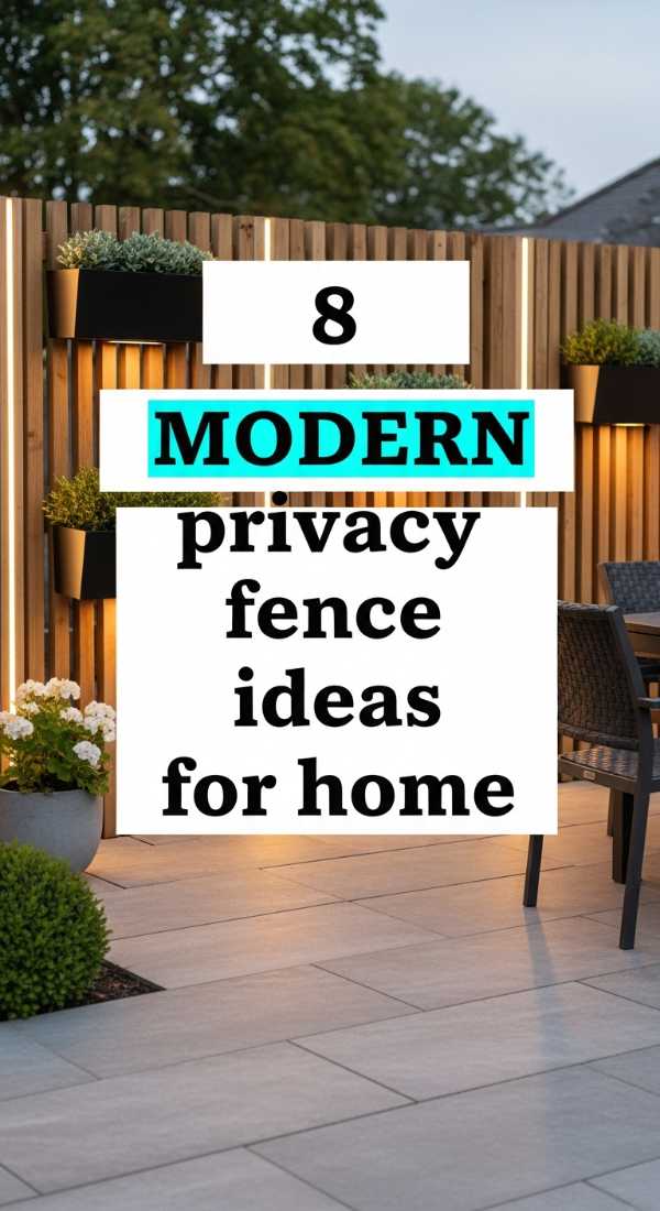8 Modern Privacy Fence Ideas For Home 69f0ed8a32744