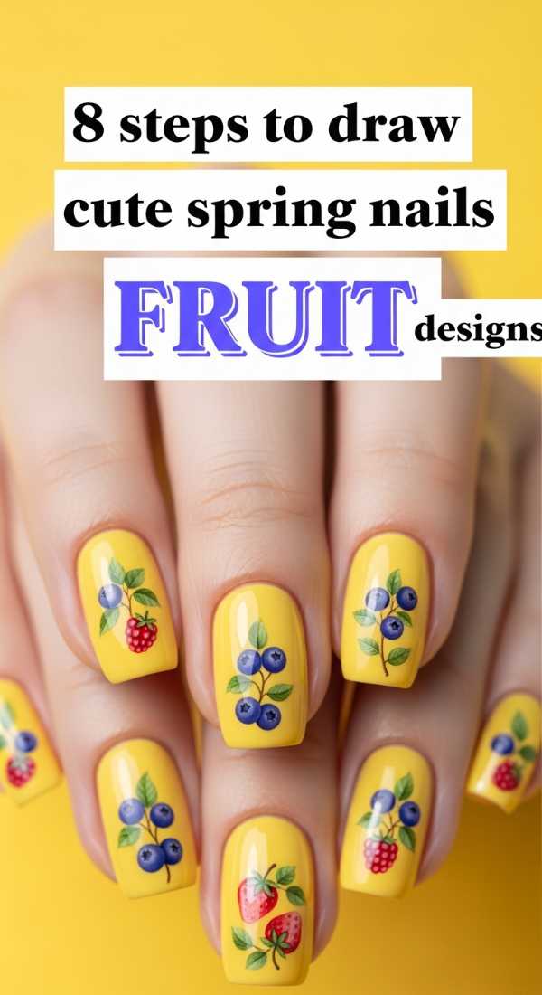 8 Steps To Draw Cute Spring Nails Fruit Designs 69e78041c737b
