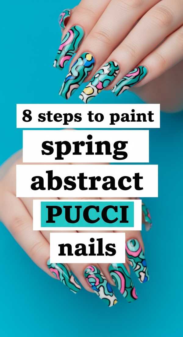 8 Steps To Paint Spring Abstract Pucci Nails 69ed0bb85df58