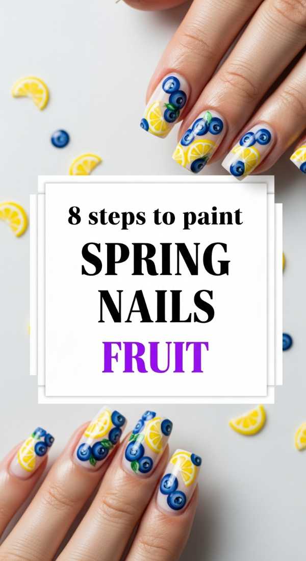 8 Steps To Paint Spring Nails Fruit 69e5251923fdd