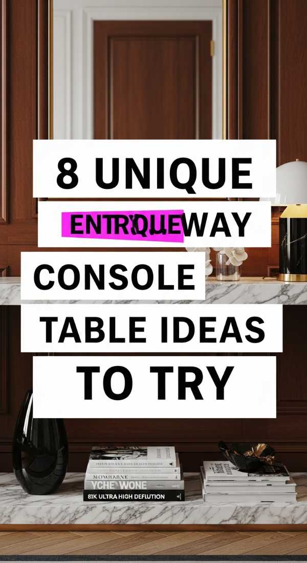 8 Unique Entryway Console Table Ideas To Try 69f0ed910a205