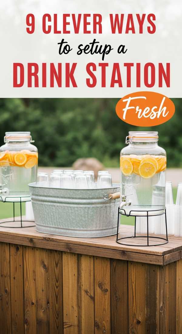 9 Clever Ways To Setup A Backyard Drink Station 69e605d07e91e