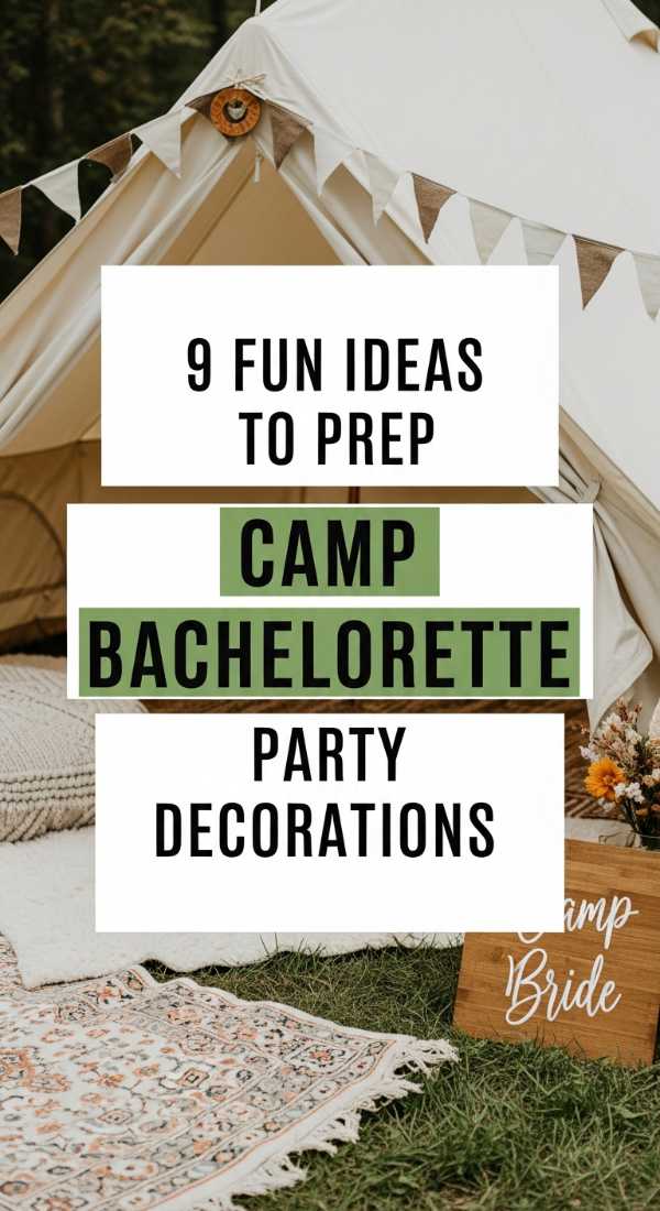 9 Fun Ideas To Prep Camp Bachelorette Party Decorations 69e60f47debd1