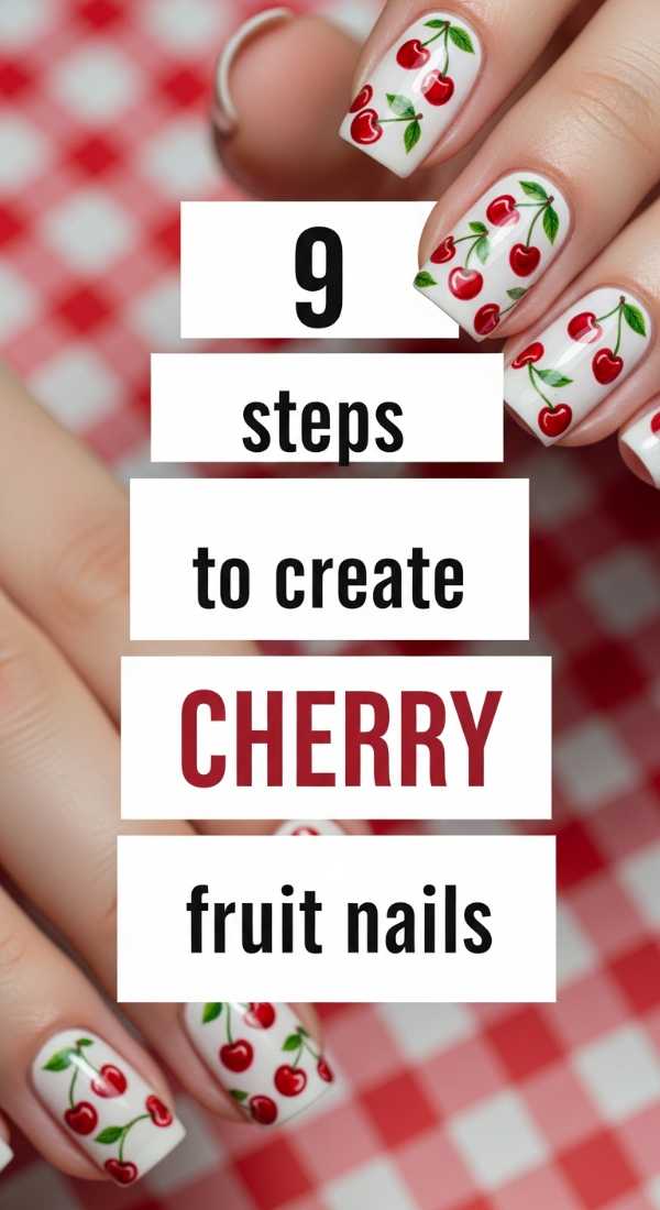 9 Steps To Create Cherry Fruit Nails 69e66170710d3