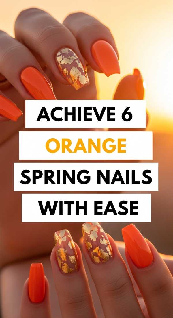Achieve 6 Orange Spring Nails With Ease 69e3c1cb20b13