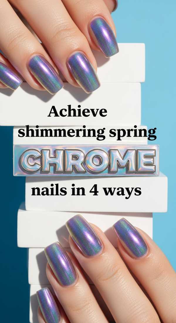 Achieve Shimmering Spring Chrome Nails In 4 Ways 69e780412b1c9
