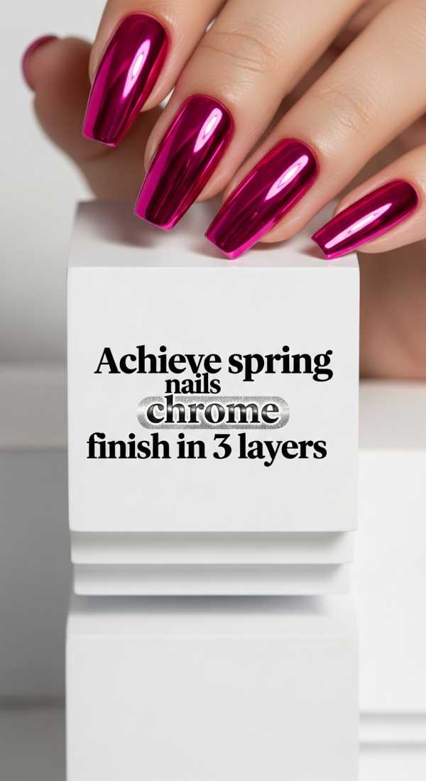 Achieve Spring Nails Chrome Finish In 3 Layers 69efb15d54870