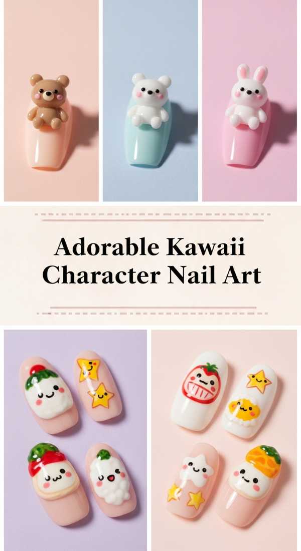 Adorable Kawaii Character Nail Art 69eb72791ffd9