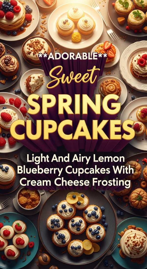 Adorable Sweet Lemon Blueberry Spring Cupcakes 69ef027ea5e66